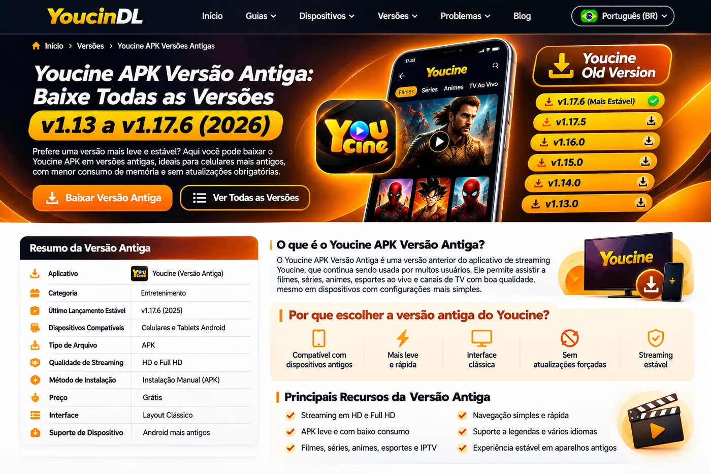 Youcine APK Old Version Download: All Versions v1.13 to v1.17.6 (2026)